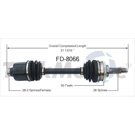 Surtrack Axle Cv Axle Shaft, Fd-8066 FD-8066